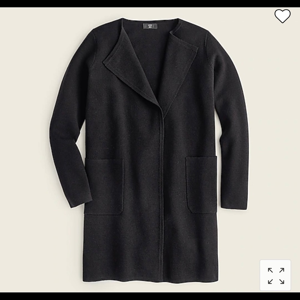J Crew collarless sweater-blazer with tags